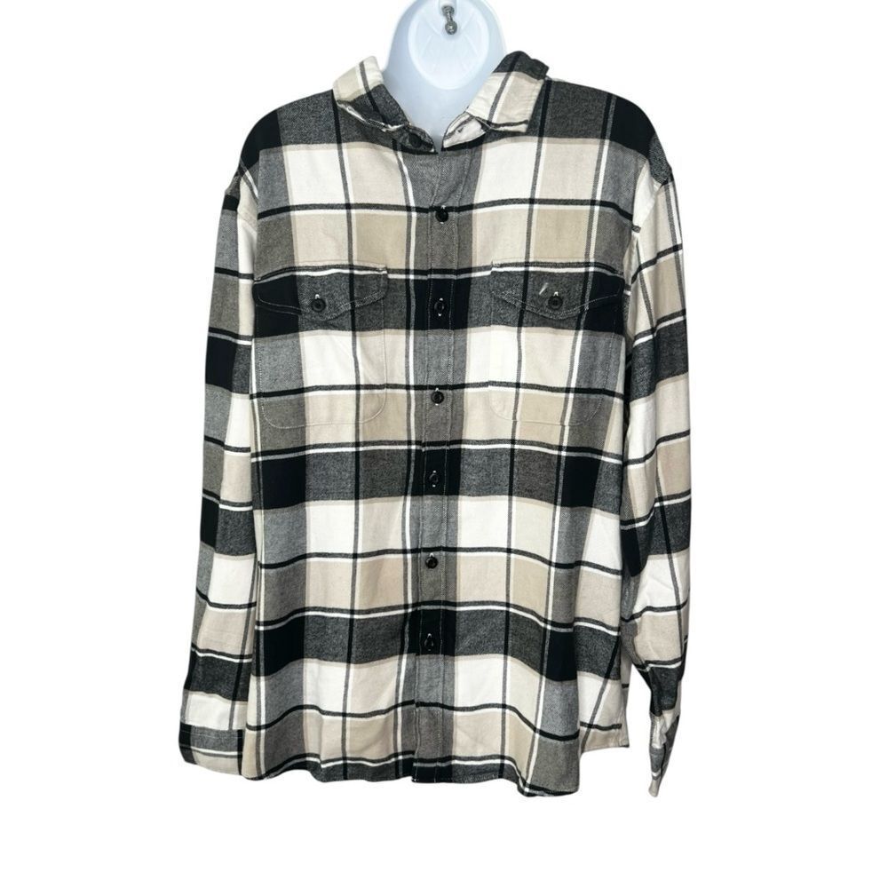 American Eagle Men’s L Super Soft Plaid Flannel Shirt NWT - Picture 2 of 9